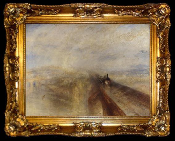 framed  Joseph Mallord William Turner Rain,Steam and Speed-The Great Western Railway (mk31), ta009-2